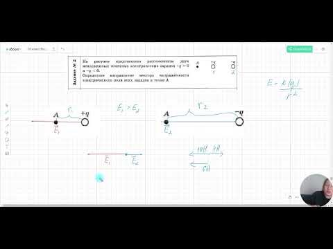 Видео: Решение задач по теме принцип суперпозиции напряженность и сила Кулона