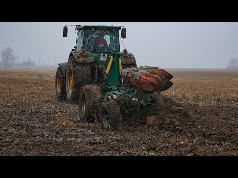 Видео: Зяблевая вспашка / John Deere 8430 + ППО-9-45К /