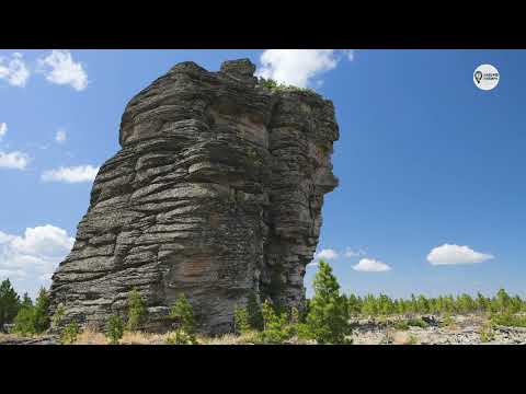 Видео: Наша Сибирь 4К: Скалы Кутурчинского белогорья