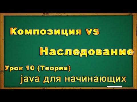 Видео: Композиция vs Наследование в Java. Урок № 10 (теория)