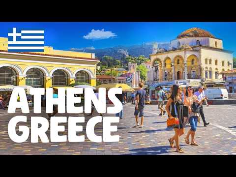 Видео: Афины, Греция — Пешеходная Экскурсия 4K 🇬🇷