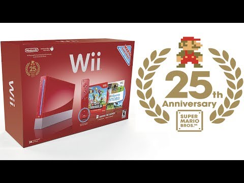 Видео: Обзор распаковка Nintendo wii 25th mario anniversary bundle pack unboxing