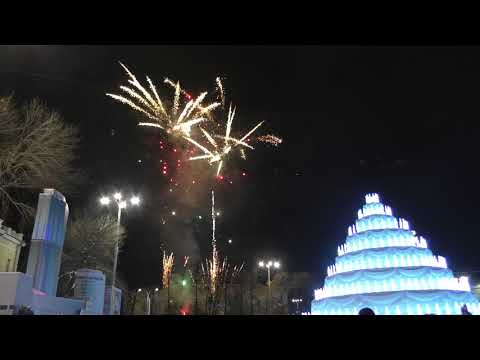 Видео: Открытие Ледового городка в Екатеринбурге 2018 САЛЮТ!!!