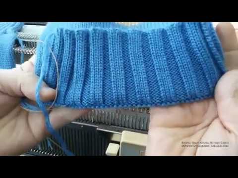 Видео: Резинка 3 на 3 через 2 иглы. Машинное вязание.