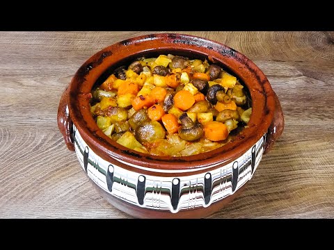 Видео: Кролик в глиняном горшочке. Неотразимое рагу с нежным кроликом, луком и грибами!