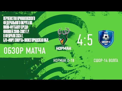 Видео: Норман U-18 - СШОР-14 Волга 4-5
