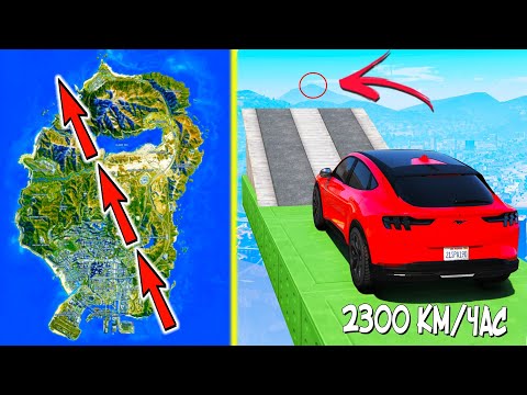 Видео: ЧИТ МУСТАНГ ЛЕТАЕТ? КАК ДАЛЕКО УЛЕТИТ ЧИТ ТАЧКА С ОГРОМНОГО ТРАМПЛИНА В ГТА 5 МОДЫ? ОБЗОР МОДА GTA 5