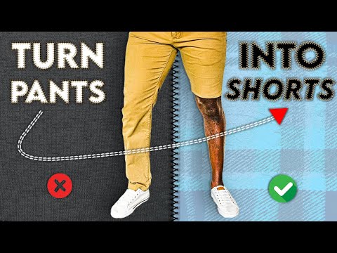 Видео: Давайте превратим эти брюки чинос в шорты! (Простой урок)