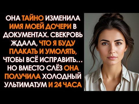 Видео: Свекровь ТАЙНО поменяла имя ребёнка в документах БЕЗ МОЕГО СОГЛАСИЯ