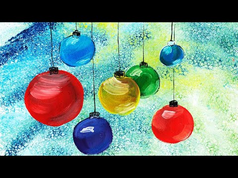 Видео: Как нарисовать новогодние шарики легко. Рисуем новогодний рисунок. Правополушарное рисование.