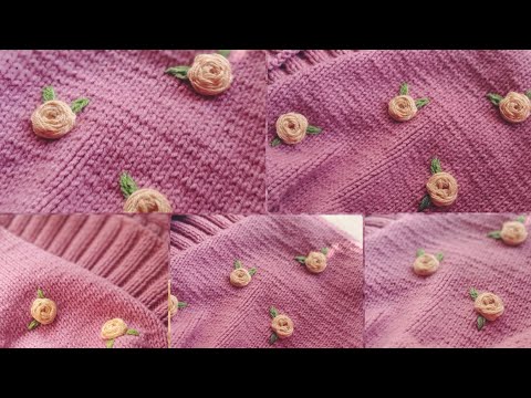Видео: ✓ Вышивка роза Embroidery rose Как вышить розу Вышитая роза Объемная роза 🌹