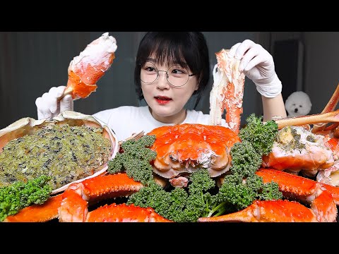 Видео: Ешьте гигантского снежного краба и жареный рис🦀Mukbang ASMR