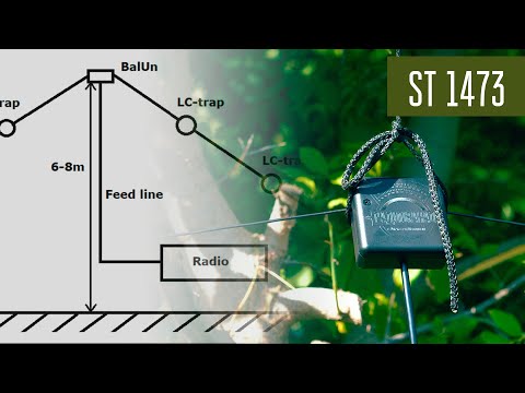 Видео: Трехдиапазонная 20/40/80 м траповая антенна ST1473