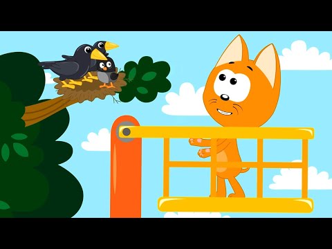 Видео: Котенок и волшебный гараж 🚜 – Автовышка – Мультфильм для детей про машинки