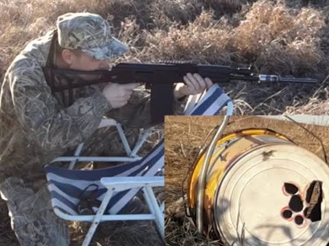 Видео: Сайга 410 стрельба с модернизированным парадоксом