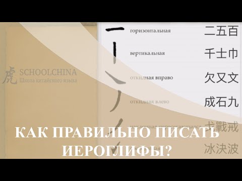 Видео: Урок китайского вместе со "Schoolchina". Правила написания иероглифов