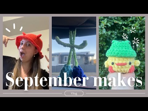 Видео: Всё, что я связала крючком в сентябре! (Видеоблог о малом бизнесе, видеоблог о вязании крючком, в...