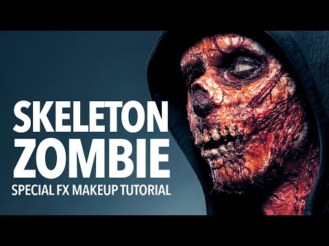 Видео: Урок по созданию специального макияжа для скелета-зомби