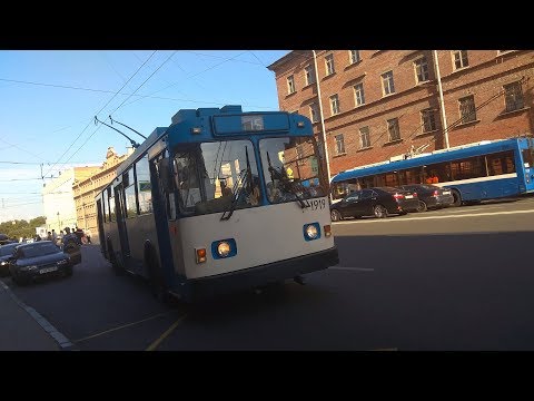 Видео: Троллейбус, маршрут №15 ВМЗ-170 б.1919 (28.08.2019) Санкт-Петербург