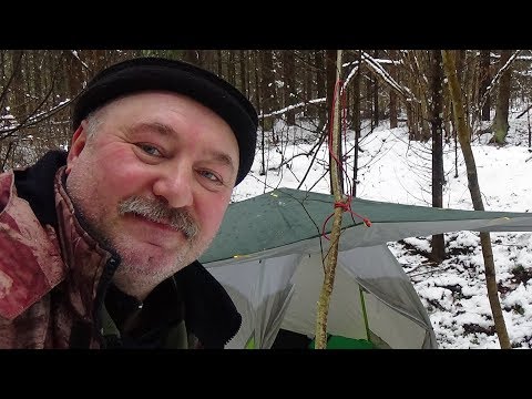 Видео: "ЯНВАРСКИЙ!!! С ПАЛАТКОЙ И ПЕЧКОЙ!!!" Одиночный поход с ночевкой.Часть 1.