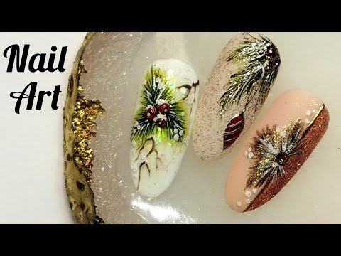 Видео: Новогодний маникюр. Идеи праздничного маникюра 2023.МК./New Year's manicure.  Manicure ideas 2023.