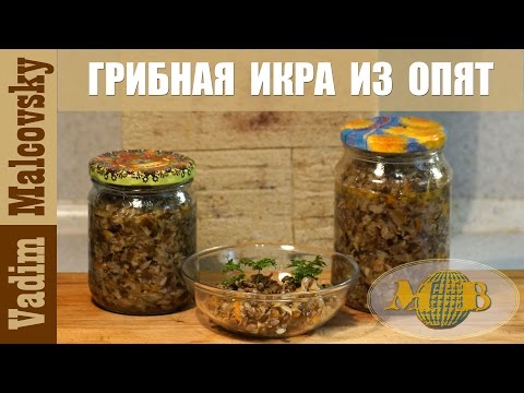 Видео: Консервация грибная икра из опят. Как сделать грибную икру. Мальковский Вадим