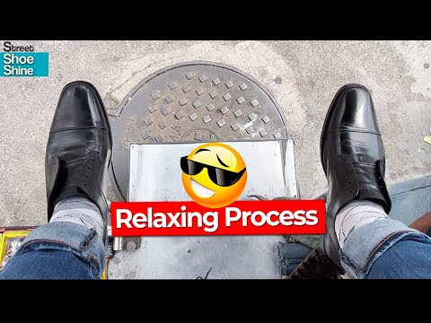 Видео: АСМР для отдыха с SHOE Shine Street 🤩🤩 Как ПОЧИСТИТЬ ОБУВЬ ?