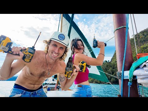 Видео: Парусный спорт = ремонт лодки в экзотических местах — Sailing Yabá 290