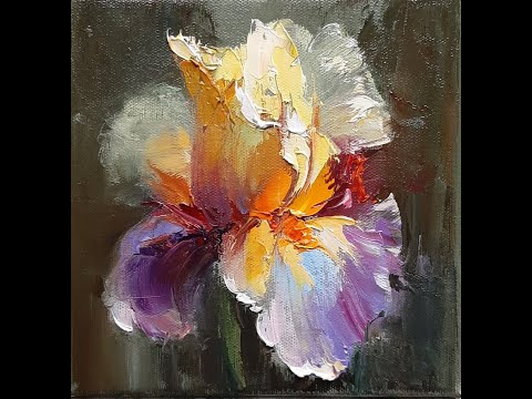 Видео: "Ирис".Мастер-классы по живописи Вугара Мамедова.Draw irises
