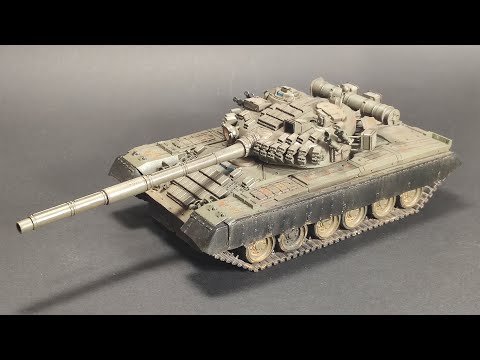 Видео: Т-80БВ "Звезда" 1/35 (Из бракованных дров в конфетку) - сборная модель