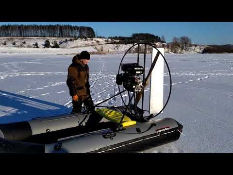 Видео: Испытания нашей самодельной аэролодки.