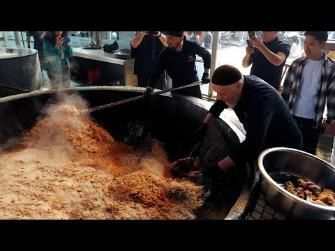 Видео: Вкусный ! Онлайн тур по узбекской кухне, плов, кебаб | Узбекская уличная еда