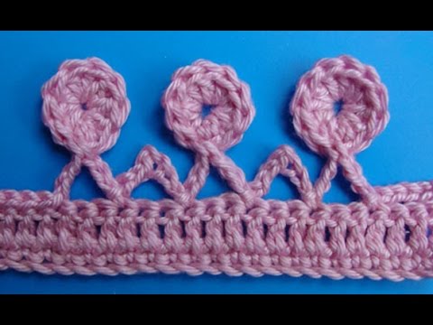 Видео: Кайма монетки Вязание крючком   Crochet border мастер класс 3