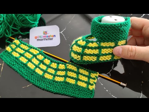 Видео: Осенние краски с выкройкой детских пинеток / Практичное вязание детских носков