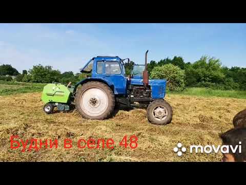 Видео: Тюкование сена пресс-подборщиком на тракторе МТЗ-82.