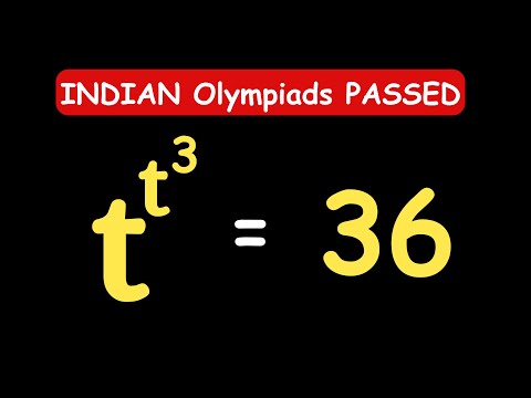 Видео: ИНДИЙСКИЕ ОЛИМПИАДЫ || Как решить уравнение для t? || t = ? #математика