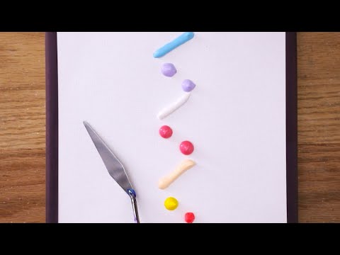 Видео: Пейзажная живопись спокойного полудня | Пошаговая картина акрилом # 212