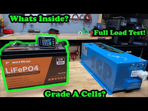 Видео: Разборка, тестирование и обзор аккумулятора PowerUrus 12 В 100 А·ч LiFePO4