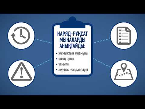 Видео: 3. Наряд рұқсат / Еңбек қауіпсіздігі және еңбек қорғау саласындағы "Алтын ережелер"