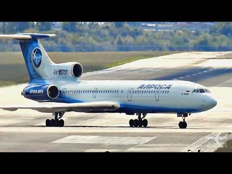 Видео: Ту-154 Такие посадки надо увидеть. Два красивых вида на полосу в Сочи