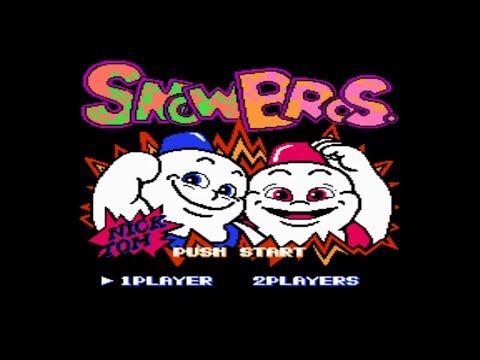 Видео: Полное прохождение денди ( Dendy, Nes ) - Snow Bros / Snow Brothers