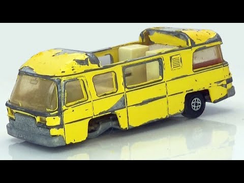 Видео: Реставрация литой модели кемпера Camping Cruiser Caravan Matchbox, № K 27.
