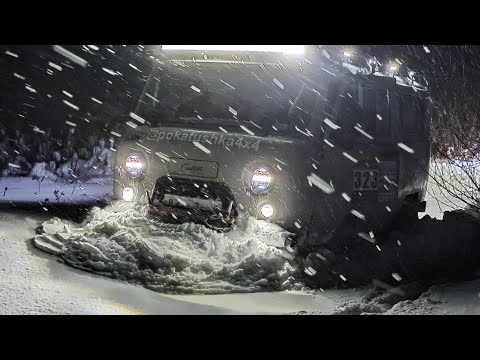 Видео: Уаз Буханка по снегу на дачу 10.02.2022