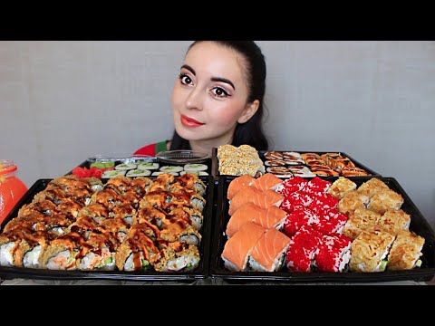 Видео: 86 СУШИ РОЛЛОВ ОТ YAPOSHA / MUKBANG Ayka Emilly ♥️