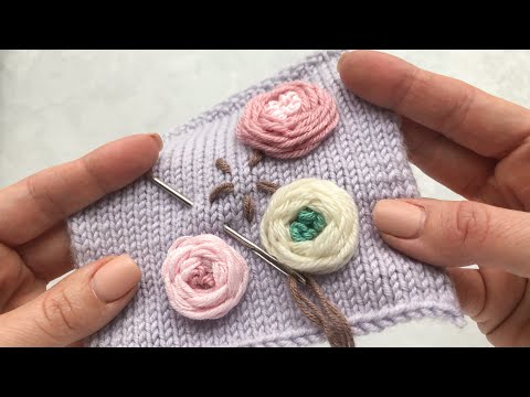 Видео: Вышивка гладью. DIY embroidery tutorial. How to embroidery rose. Как вышить розочки? Очень просто!