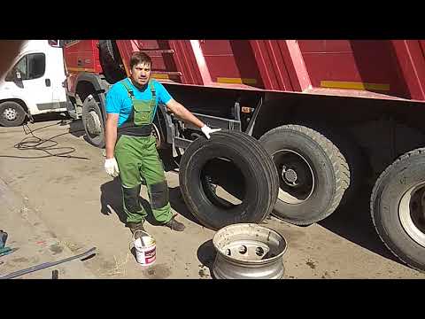 Видео: Замена шин Volvo FMX 315/80R22,5