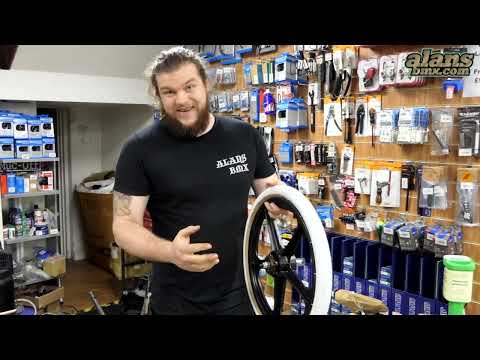 Видео: Alans BMX: как установить шины на диски Skyway Tuff
