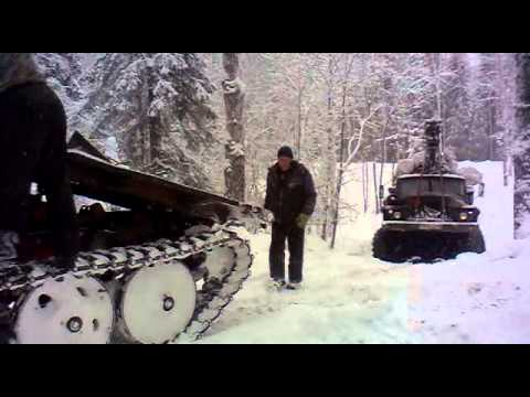 Видео: зима лесовоз