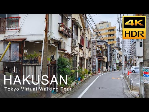 Видео: Прогулка по настоящему Хакусан в Токио в 4K HDR
