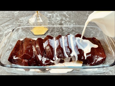 Видео: Замочите печень в молоке. Я сделала нежную сочную печень.